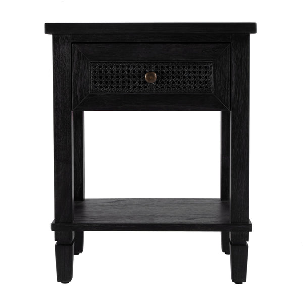 Butler Specialty Flagstaff 1-drawer Cane Nightstand With Elegant Desert Sand Finish And Classic Design, Perfect For Any Room Black Mindi Wood,Mindi Veneer,Mdf,Cane 5758432-butler