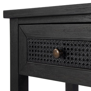 Butler Specialty Flagstaff 1-drawer Cane Nightstand With Elegant Desert Sand Finish And Classic Design, Perfect For Any Room Black Mindi Wood,Mindi Veneer,Mdf,Cane 5758432-butler