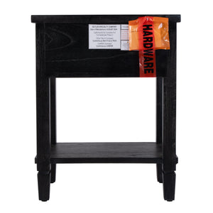 Butler Specialty Flagstaff 1-drawer Cane Nightstand With Elegant Desert Sand Finish And Classic Design, Perfect For Any Room Black Mindi Wood,Mindi Veneer,Mdf,Cane 5758432-butler