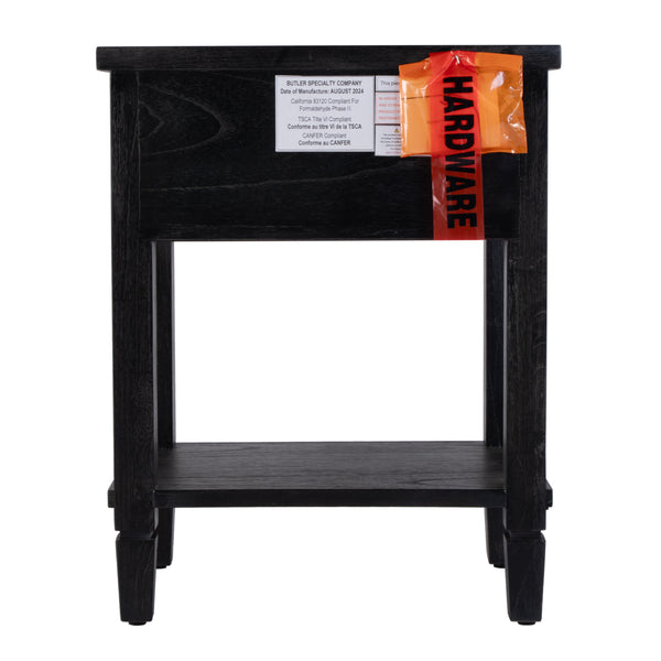 Butler Specialty Flagstaff 1-drawer Cane Nightstand With Elegant Desert Sand Finish And Classic Design, Perfect For Any Room Black Mindi Wood,Mindi Veneer,Mdf,Cane 5758432-butler