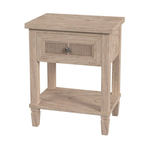 Butler Specialty Flagstaff 1-drawer Cane Nightstand With Elegant Desert Sand Finish And Classic Design, Perfect For Any Room Natural Mindi Wood,Mindi Veneer,Mdf,Cane 5758449-butler