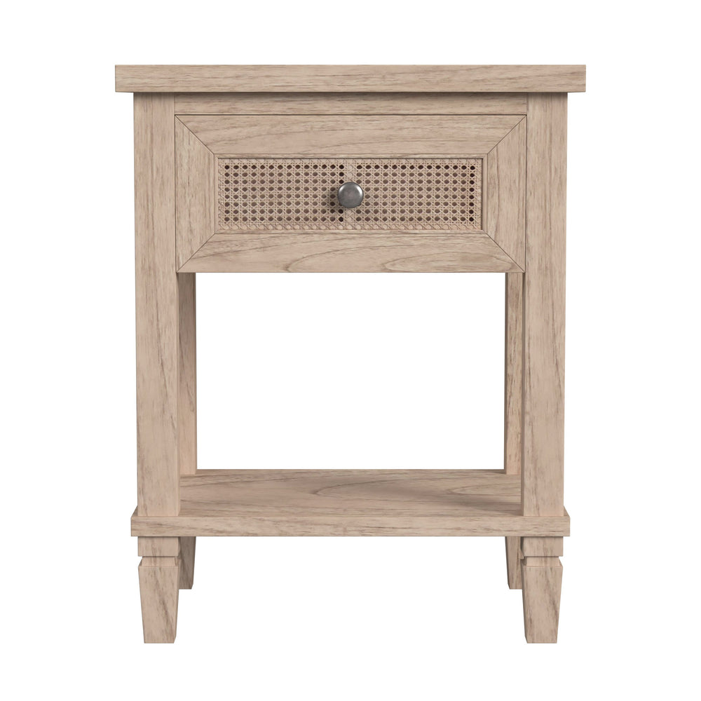 Butler Specialty Flagstaff 1-drawer Cane Nightstand With Elegant Desert Sand Finish And Classic Design, Perfect For Any Room Natural Mindi Wood,Mindi Veneer,Mdf,Cane 5758449-butler