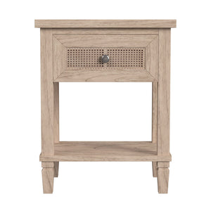 Butler Specialty Flagstaff 1-drawer Cane Nightstand With Elegant Desert Sand Finish And Classic Design, Perfect For Any Room Natural Mindi Wood,Mindi Veneer,Mdf,Cane 5758449-butler