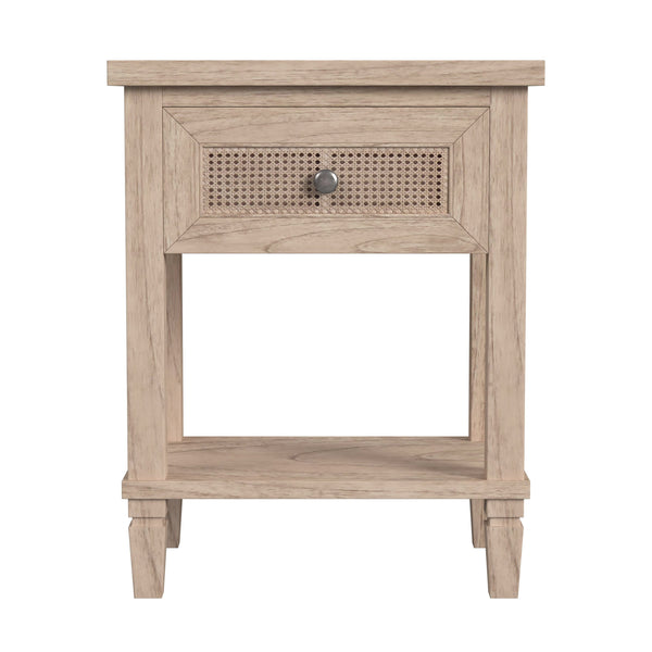 Butler Specialty Flagstaff 1-drawer Cane Nightstand With Elegant Desert Sand Finish And Classic Design, Perfect For Any Room Natural Mindi Wood,Mindi Veneer,Mdf,Cane 5758449-butler