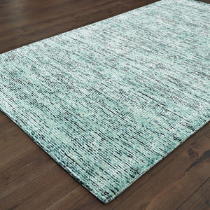 Homeroots 5' Hand Tufted Area Rug In Blue And Teal - Enhance Your Space With Comfort And Style Today! 5' X 8' Wool Blend 575845