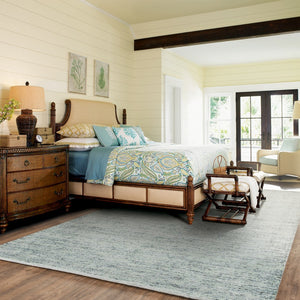 Homeroots 5' Hand Tufted Area Rug In Blue And Teal - Enhance Your Space With Comfort And Style Today! 6' X 9' Wool Blend 575846