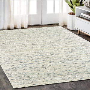 Homeroots 5' Hand Tufted Area Rug In Blue And Teal - Enhance Your Space With Comfort And Style Today! 5' X 8' Wool Blend 575848