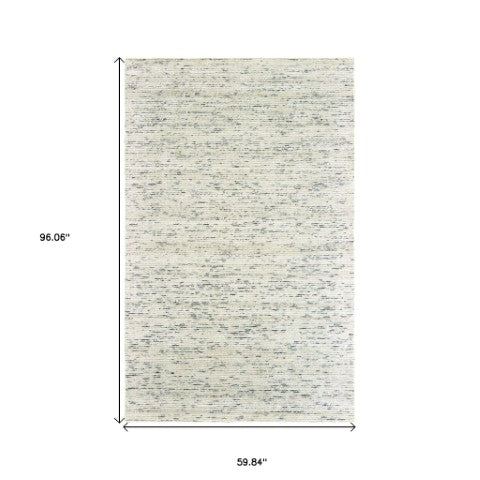 Homeroots 5' Hand Tufted Area Rug In Blue And Teal - Enhance Your Space With Comfort And Style Today! 5' X 8' Wool Blend 575848