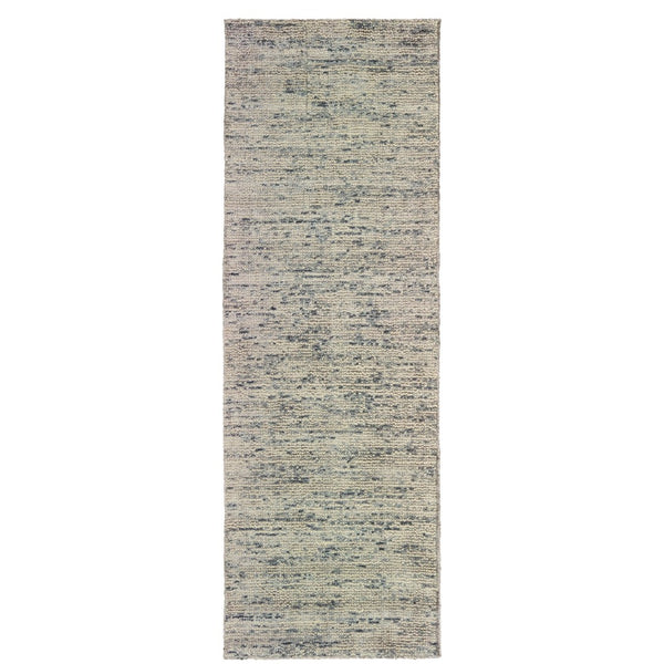 HomeRoots 5' Hand-Tufted Area Rug in Rich Blue and Teal Hues: Plush Comfort and Modern Style for Any Room 8' Runner 575859