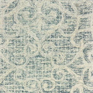 HomeRoots 5' Modern Gray and Ivory Wool Geometric Hand-Tufted Area Rug for Stylish Home Decor and Comfort 8' Runner 575869