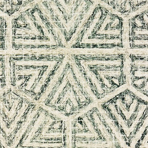 Homeroots 5' Elegant Gray And Ivory Geometric Hand-tufted Wool Area Rug For Stylish Home Décor Enhancement 8' Runner Wool 575871