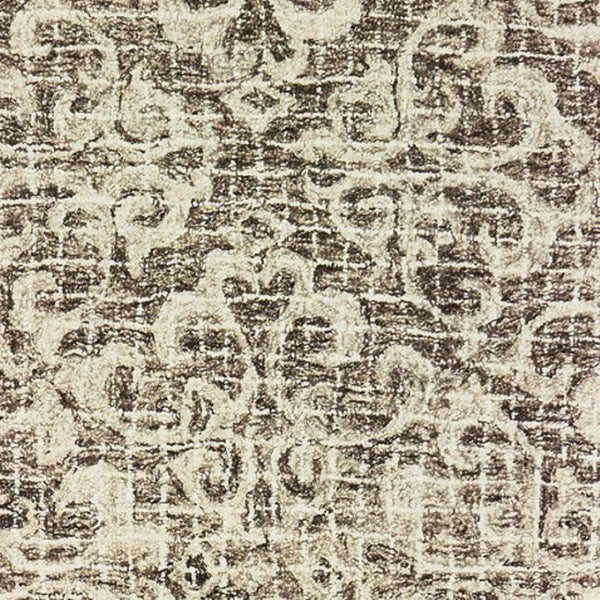 Homeroots 5' Brown Floral Wool Hand Tufted Area Rug – Elevate Your Space With Style And Sophistication 8' Runner Wool 575873