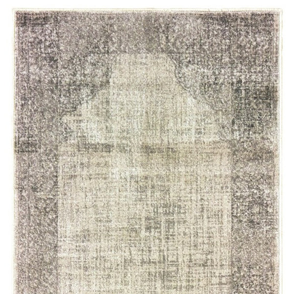 Homeroots 10' Ivory Oriental Power Loom Area Rug - Stylish, Stain Resistant, Perfect For Family Spaces & Decor 8' Runner Polypropylene 575875