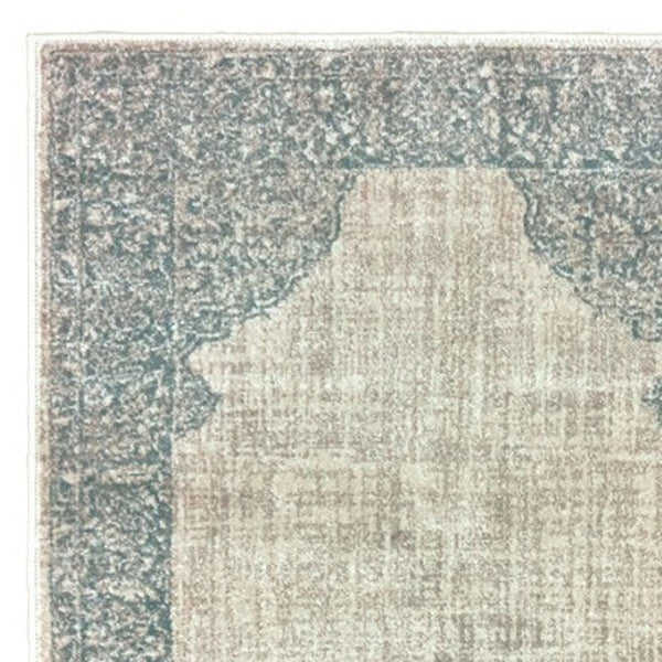 Homeroots 10' Ivory Oriental Power Loom Area Rug - Stylish, Stain Resistant, Perfect For Family Spaces & Decor 8' Runner Polypropylene 575876