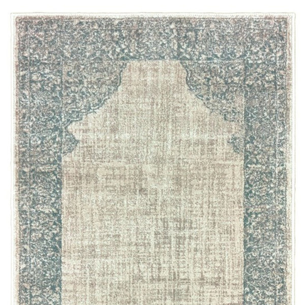Homeroots 10' Ivory Oriental Power Loom Area Rug - Stylish, Stain Resistant, Perfect For Family Spaces & Decor 8' Runner Polypropylene 575876