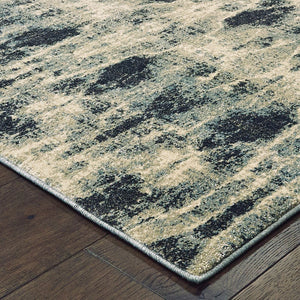 Homeroots 4' Enhance Your Space With A Stylish Gray Abstract Area Rug – Stain Resistant & Soft Texture! 7' X 10' Polypropylene 575879