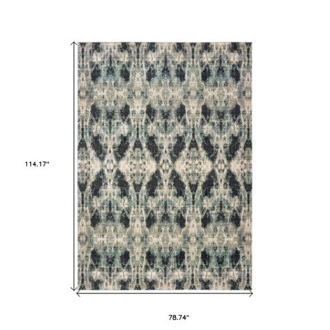 Homeroots 4' Enhance Your Space With A Stylish Gray Abstract Area Rug – Stain Resistant & Soft Texture! 7' X 10' Polypropylene 575879