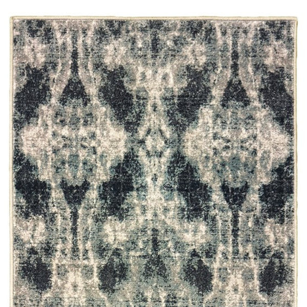 Homeroots 4' Enhance Your Space With A Stylish Gray Abstract Area Rug – Stain Resistant & Soft Texture! 8' Runner Polypropylene 575880