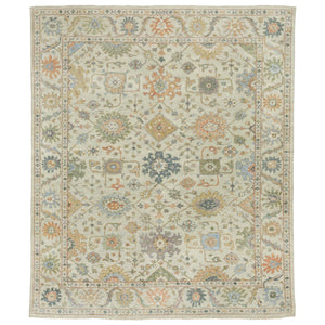 Homeroots 2' Hand Knotted Beige And Green Wool Oriental Area Rug With Fringe For Timeless Home Elegance 6' X 9' Wool 575892