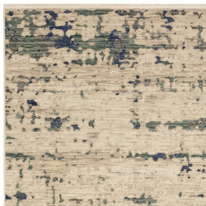 Homeroots 2' Beige Abstract Area Rug With Fringe - Artistic Touch For Your Living Space, Perfectly Chic Design 7' X 10' Wool Blend 575915