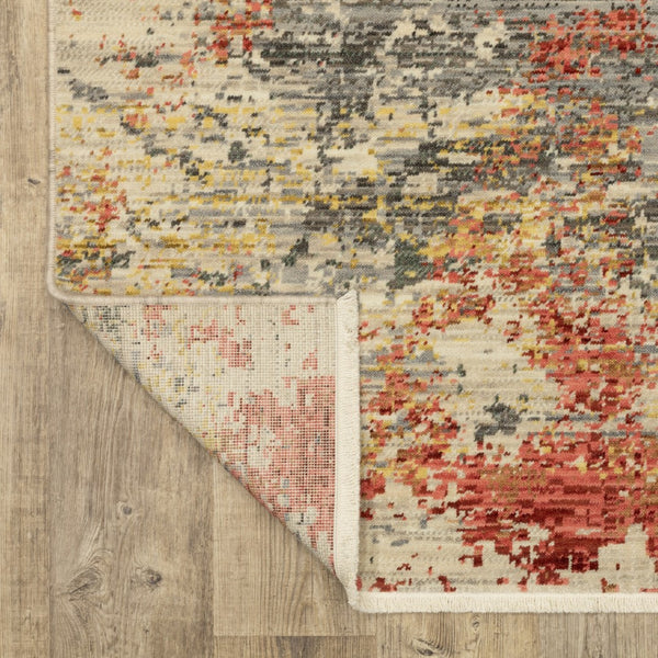 Homeroots 2' Beige And Pink Abstract Area Rug With Fringe – Stylish Design For Cozy Home Décor Upgrade 12' Runner Wool Blend 575918