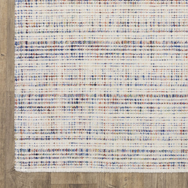 Homeroots 5' Ivory Striped Hand-tufted Area Rug - Add Elegant Texture And Style To Enhance Your Home Decor 8' Runner Wool Blend 575920