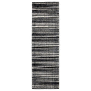 HomeRoots 5' Elegant Ivory and Gray Striped Hand-Tufted Area Rug for Modern and Transitional Home Decor 8' Runner 575922