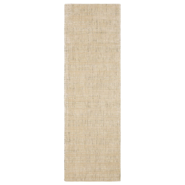 HomeRoots 5' Elegant Ivory and Gray Striped Hand-Tufted Area Rug for Modern and Transitional Home Decor 8' Runner 575924