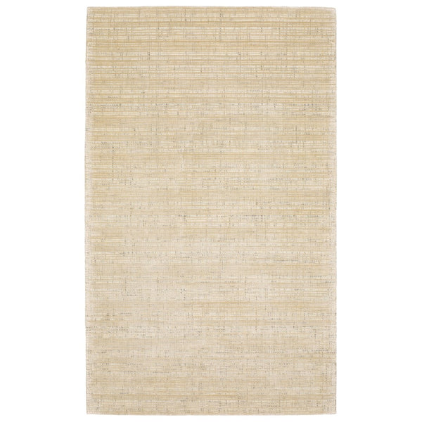 HomeRoots 5' Elegant Ivory and Gray Striped Hand-Tufted Area Rug for Modern and Transitional Home Decor 8' X 10' 575925