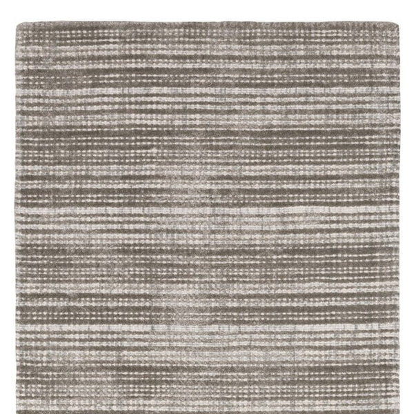 Homeroots 5' Ivory Striped Hand-tufted Area Rug - Add Elegant Texture And Style To Enhance Your Home Decor 8' Runner Wool Blend 575926