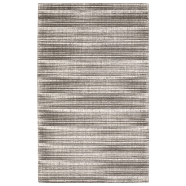 HomeRoots 5' Elegant Ivory and Gray Striped Hand-Tufted Area Rug for Modern and Transitional Home Decor 8' X 10' 575927