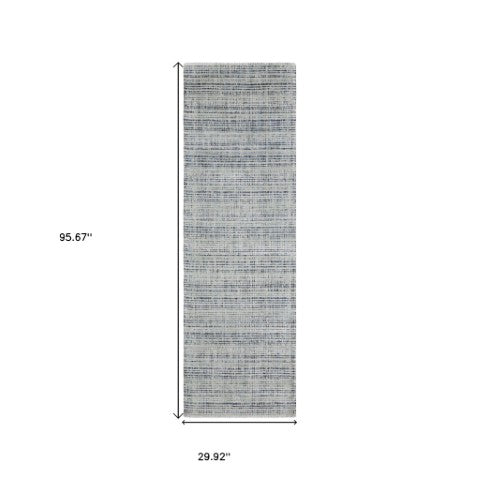 Homeroots 5' Ivory Striped Hand-tufted Area Rug - Add Elegant Texture And Style To Enhance Your Home Decor 8' Runner Wool Blend 575928