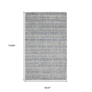 Homeroots 5' Ivory Striped Hand-tufted Area Rug - Add Elegant Texture And Style To Enhance Your Home Decor 8' X 10' Wool Blend 575929