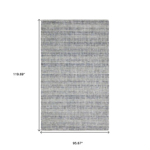 Homeroots 5' Ivory Striped Hand-tufted Area Rug - Add Elegant Texture And Style To Enhance Your Home Decor 8' X 10' Wool Blend 575929