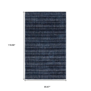 Homeroots 5' Ivory Striped Hand-tufted Area Rug - Add Elegant Texture And Style To Enhance Your Home Decor 8' X 10' Wool Blend 575931