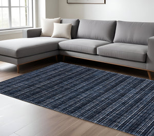 Homeroots 5' Ivory Striped Hand-tufted Area Rug - Add Elegant Texture And Style To Enhance Your Home Decor 8' X 10' Wool Blend 575931