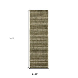 Homeroots 5' Ivory Striped Hand-tufted Area Rug - Add Elegant Texture And Style To Enhance Your Home Decor 8' Runner Wool Blend 575932