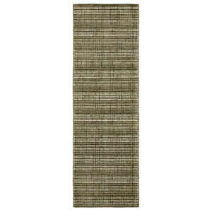 HomeRoots 5' Elegant Ivory and Gray Striped Hand-Tufted Area Rug for Modern and Transitional Home Decor 8' Runner 575932