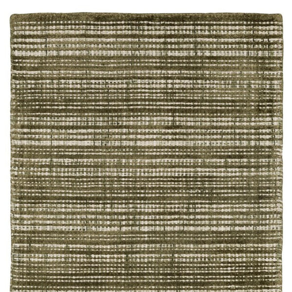 Homeroots 5' Ivory Striped Hand-tufted Area Rug - Add Elegant Texture And Style To Enhance Your Home Decor 8' Runner Wool Blend 575932