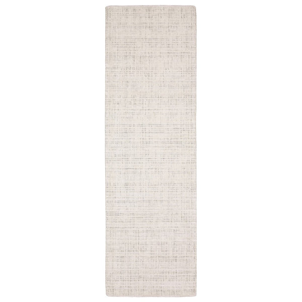HomeRoots 5' Elegant Ivory and Gray Striped Hand-Tufted Area Rug for Modern and Transitional Home Decor 8' Runner 575934