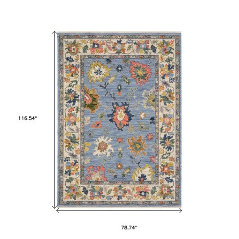 Homeroots 2' Cozy Gray Oriental Area Rug With Fringe - Elevate Your Space With Timeless Style And Warmth 7' X 10' Wool Blend 575938