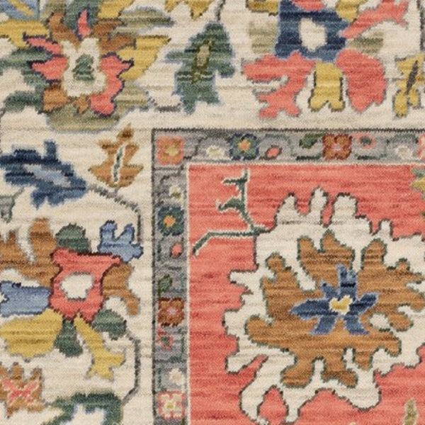 Homeroots 2' Cozy Gray Oriental Area Rug With Fringe - Elevate Your Space With Timeless Style And Warmth 7' X 10' Wool Blend 575939