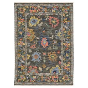 HomeRoots 6' Elegant Blue Green and Ivory Oriental Runner Rug with Fringe for Classic Home Décor Appeal 7' X 10' 575940