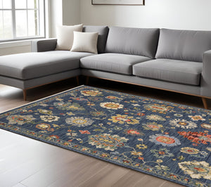 Homeroots 2' Yellow Oriental Area Rug With Fringe - Timeless Design For Cozy Home Decor And Warmth 7' X 10' Wool Blend 575941