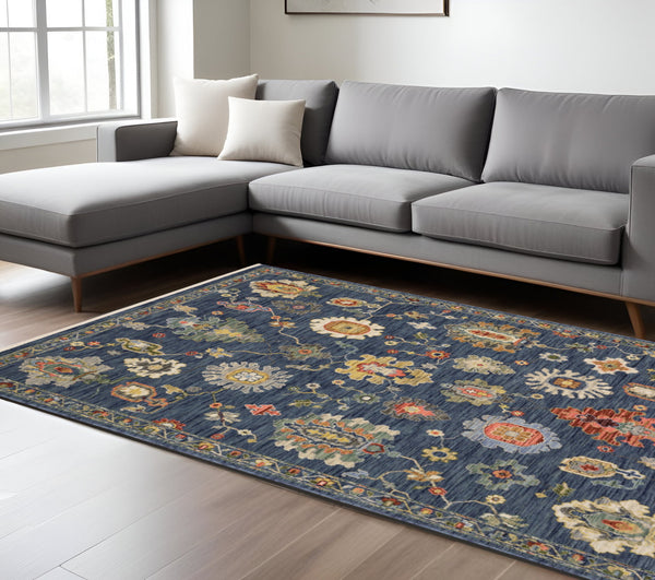 Homeroots 2' Yellow Oriental Area Rug With Fringe - Timeless Design For Cozy Home Decor And Warmth 7' X 10' Wool Blend 575941