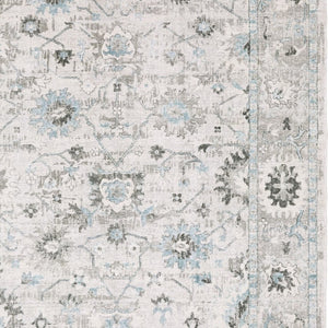 HomeRoots 10' Ivory and Teal Hand-Tufted Oriental Runner Rug - Artisan Crafted for Timeless Elegance and Comfort 6' X 9' 575956
