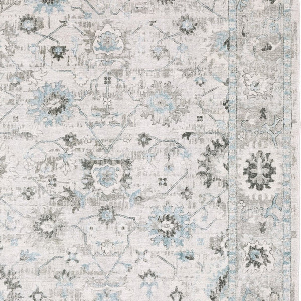 HomeRoots 10' Ivory and Teal Hand-Tufted Oriental Runner Rug - Artisan Crafted for Timeless Elegance and Comfort 6' X 9' 575956