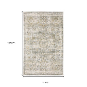 Homeroots 10' Gray Medallion Hand-tufted Runner Rug - Elegant Design To Enhance Your Home's Warmth And Style 6' X 9' Wool Blend 575957