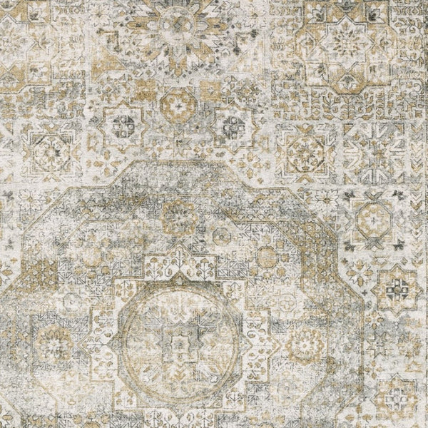 Homeroots 10' Gray Medallion Hand-tufted Runner Rug - Elegant Design To Enhance Your Home's Warmth And Style 6' X 9' Wool Blend 575957