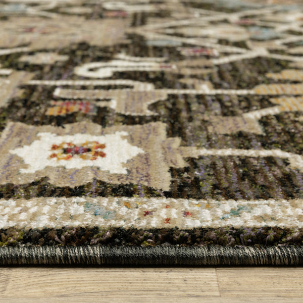 Homeroots 2' Elegant Brown Oriental Area Rug - Stain Resistant, Soft Texture, Perfect For Homes With Kids & Pets 3' X 5' Polypropylene 575960